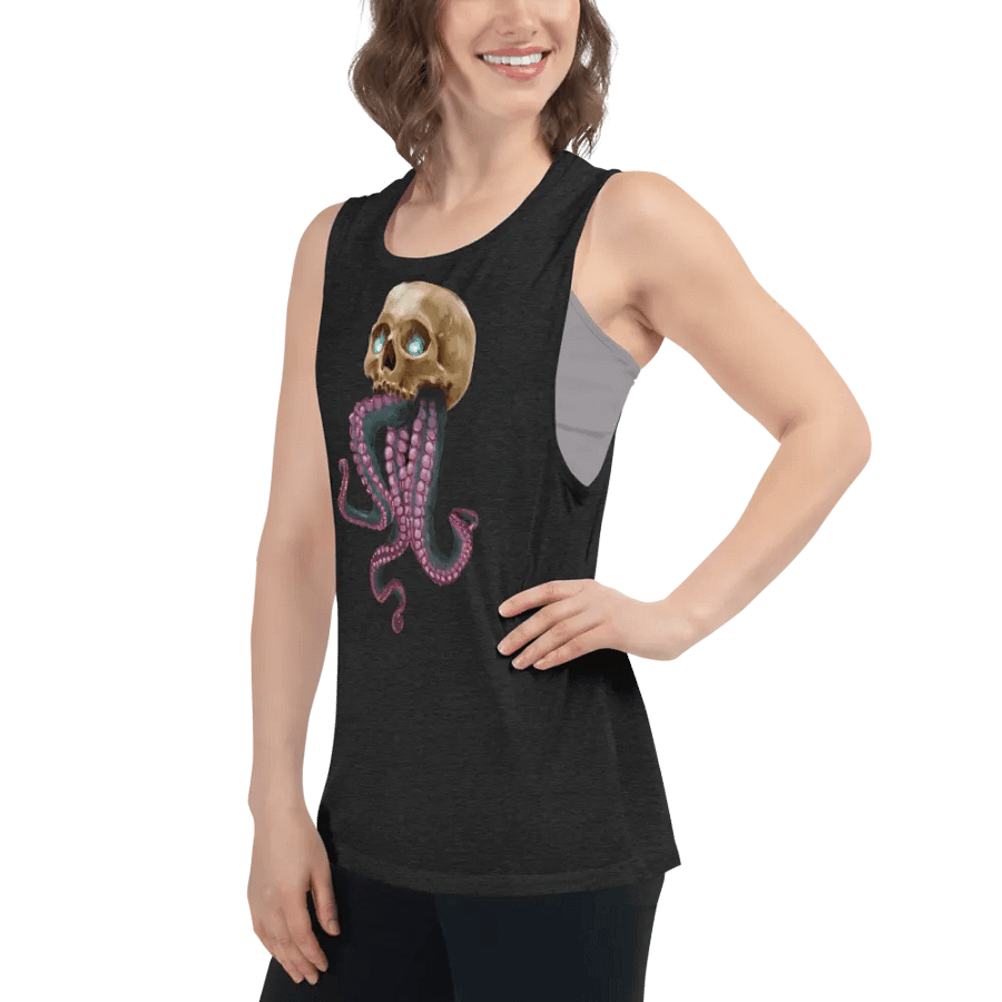 Skull & Tentacles Woman's Muscle Tank by Chori product image (6)