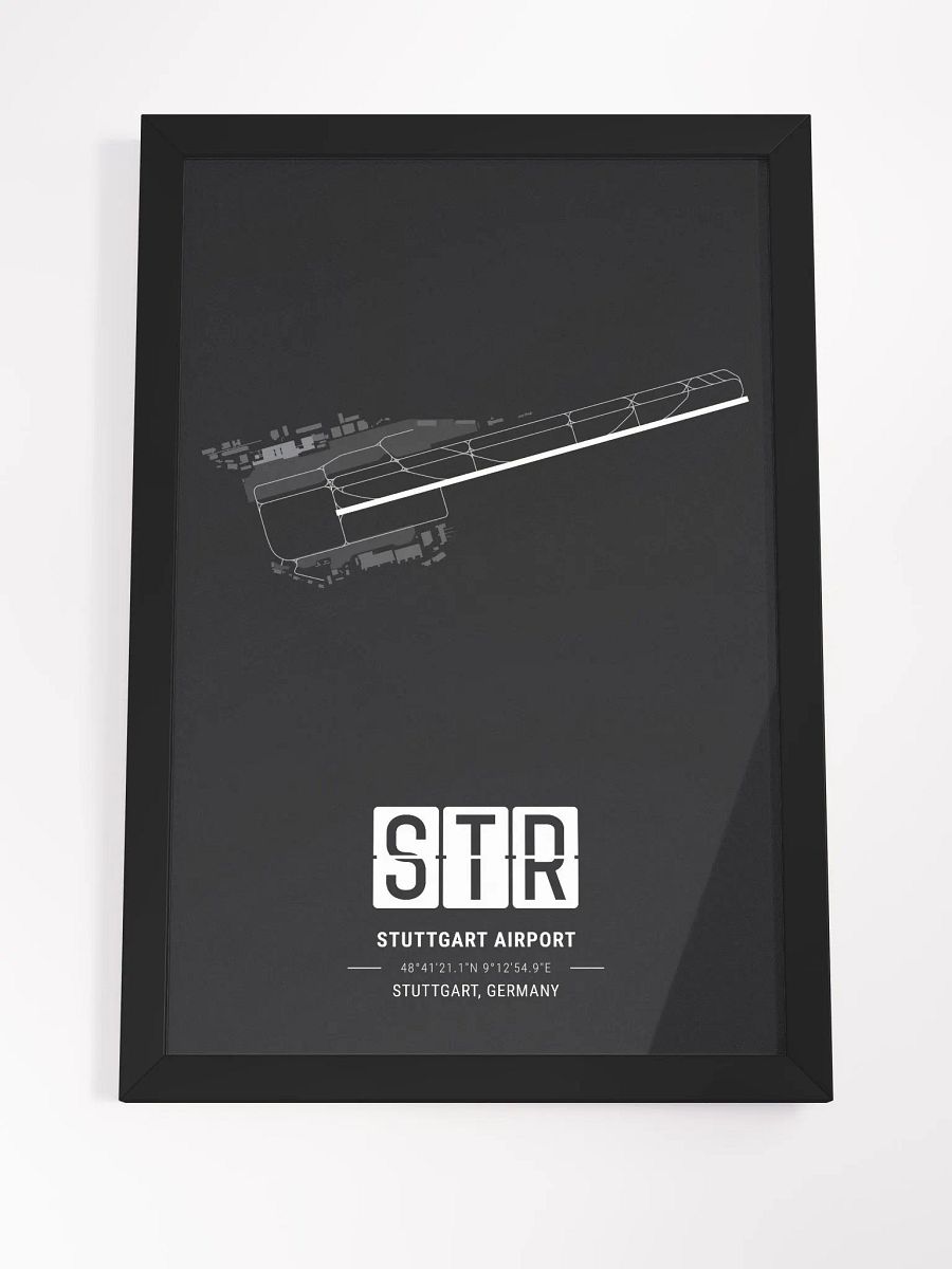 Framed Airport STR Premium Map On Matt Paper product image (4)