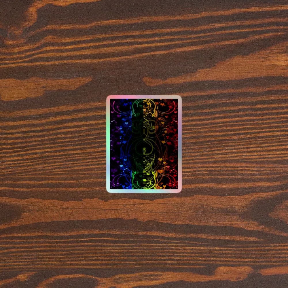 Pride Flag Sticker (Flourish Variation) product image (3)