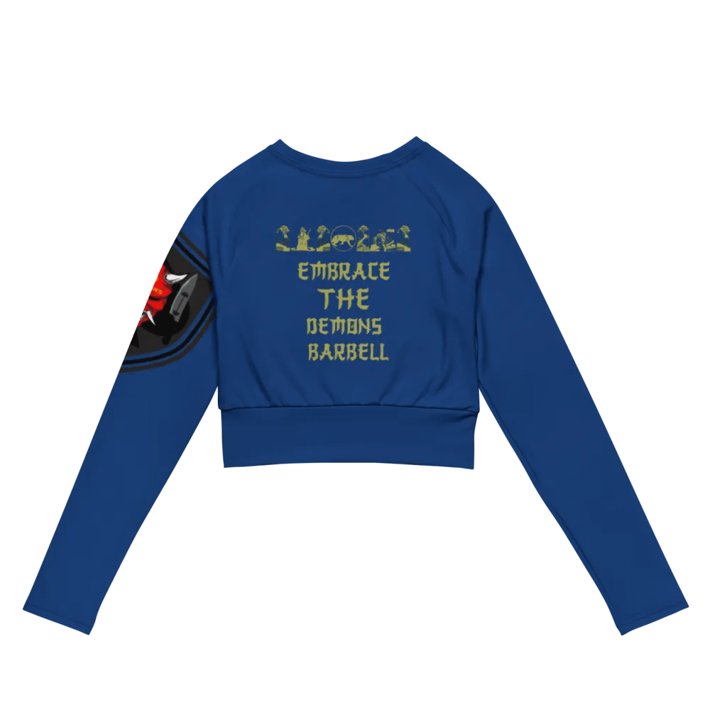 women oni crop top long sleeve (BLUE) product image (7)
