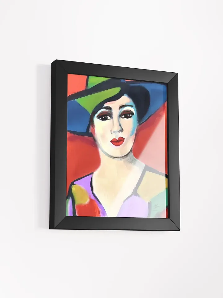 Donna with Hat Glossy Framed Print product image (2)