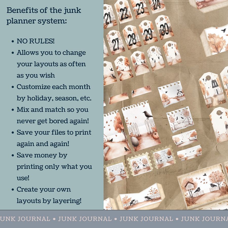 Autumn Crows - Junk Journal Bundle V4 product image (5)