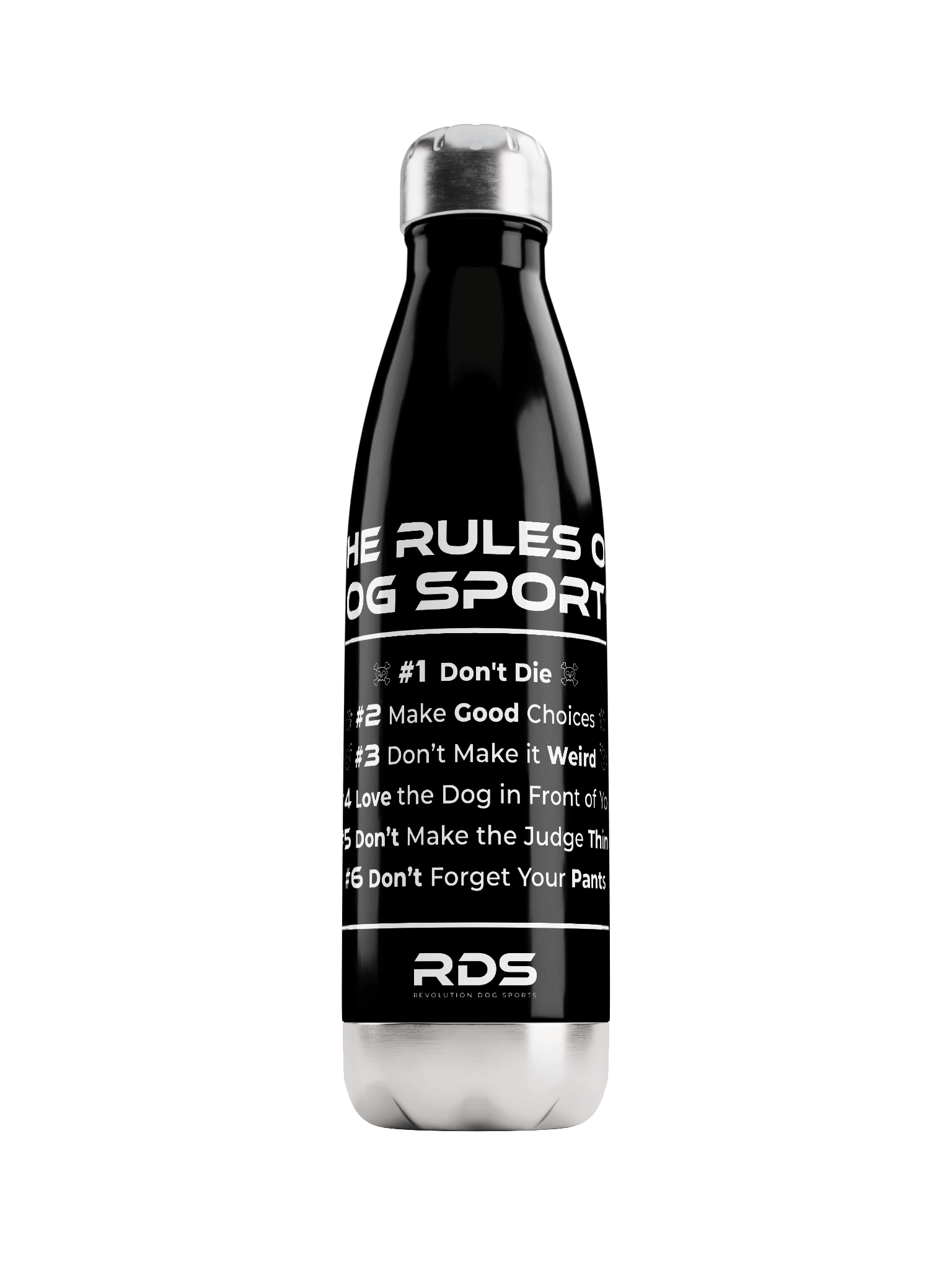 The Rules of Dog Sports Water Bottle product image (1)