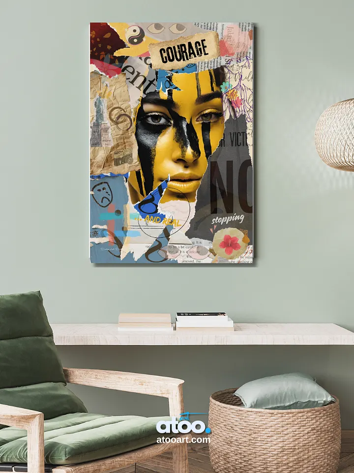 Don't be silent! Don't stop! Yellow. Collage Wall Art product image (2)