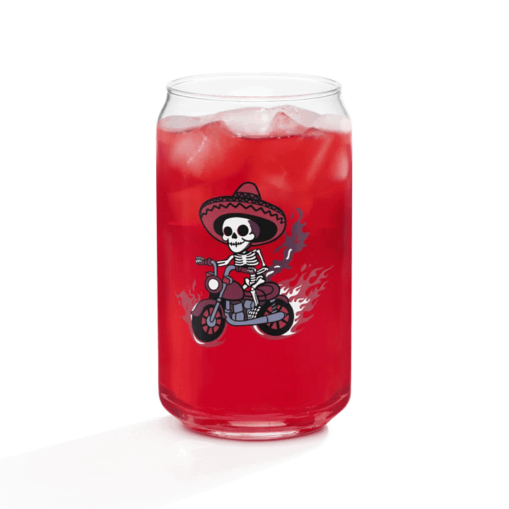 Bone to be Wild 16oz Can-Shaped Drinking Glass product image (2)
