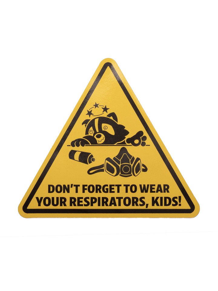 "Don't Forget to Wear Your Respirators, Kids!" Magnet product image (1)