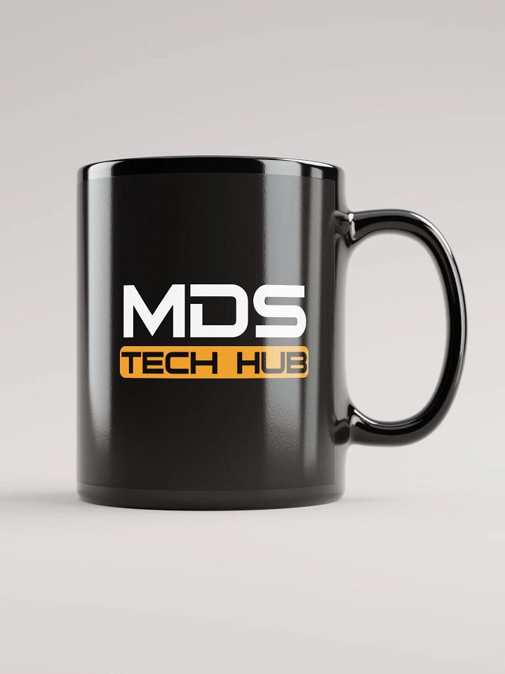 MDS TECH HUB Logo Black Glossy Mug product image (1)