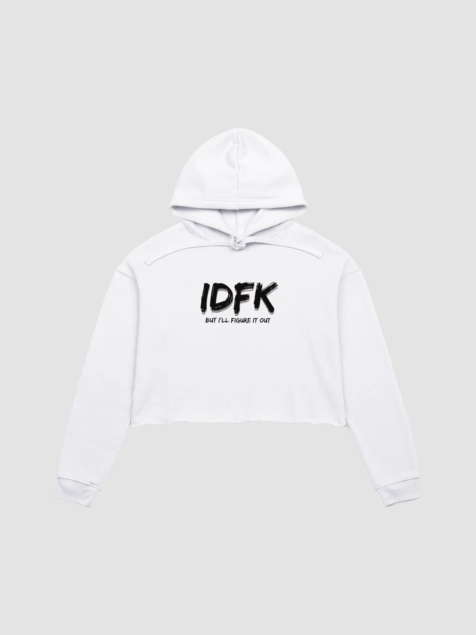 IDFK Black & White Crop Top Hoodie product image (2)