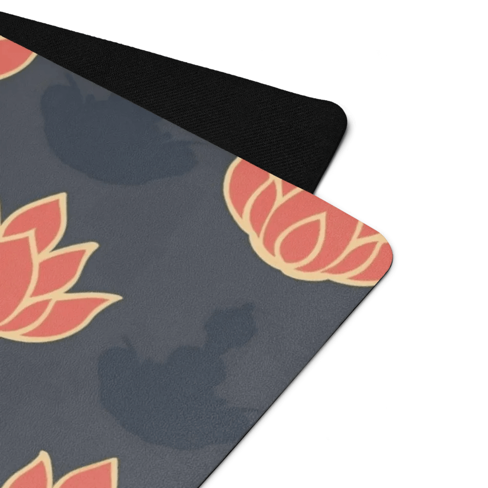 Lotus Pattern Navy Yoga Mat product image (5)