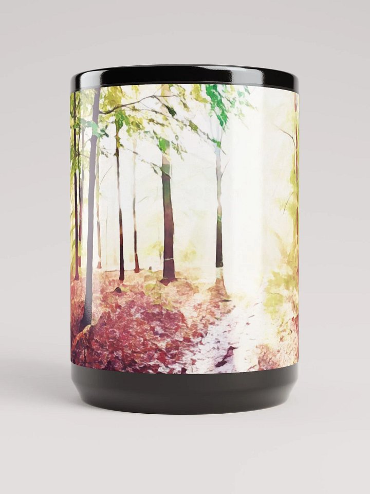 Abstract Graphic | Black Coffee Mug | Daybreak Treescape product image (2)