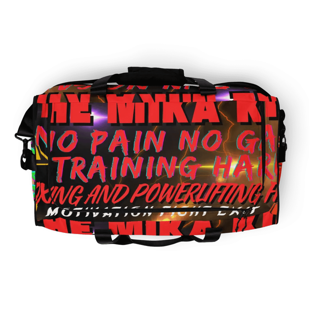 Bolsa de lona macuto sport para gimnasio deportes fitness boxeo By The Mika King Wear No Pain No Gain Training Hard Serie. product image (6)