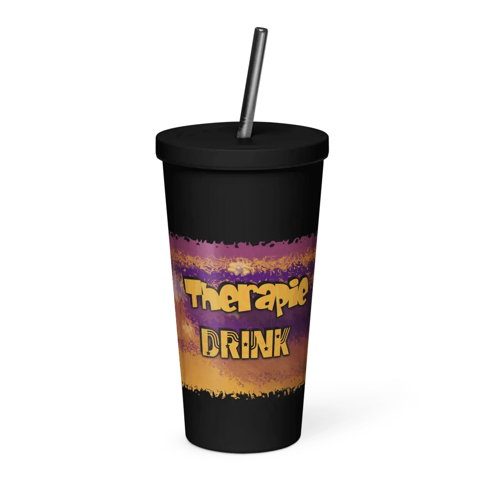 Therapie Edelstahlbecher 600ml mit Trinkhalm product image (4)