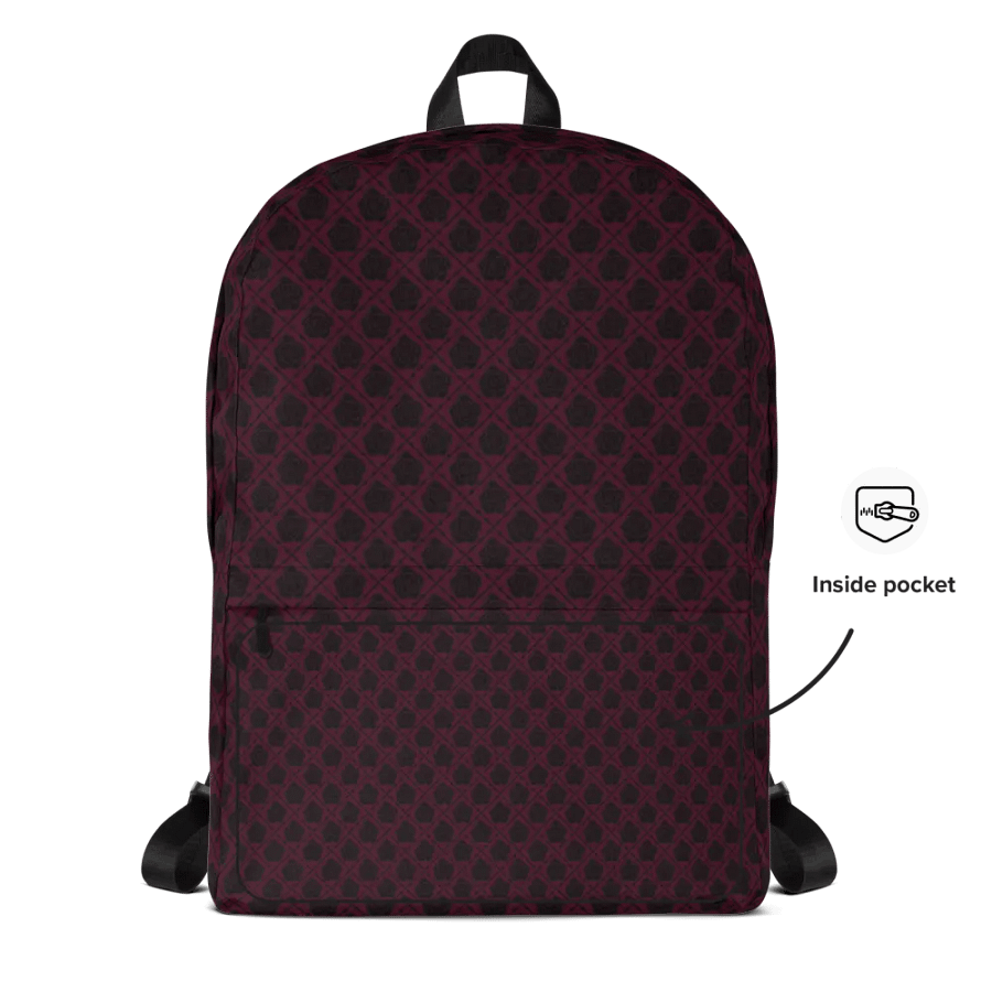 Maroon Hellebore Textile Backpack product image (10)