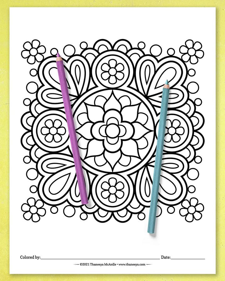 Easy Mandala Coloring Pages product image (2)