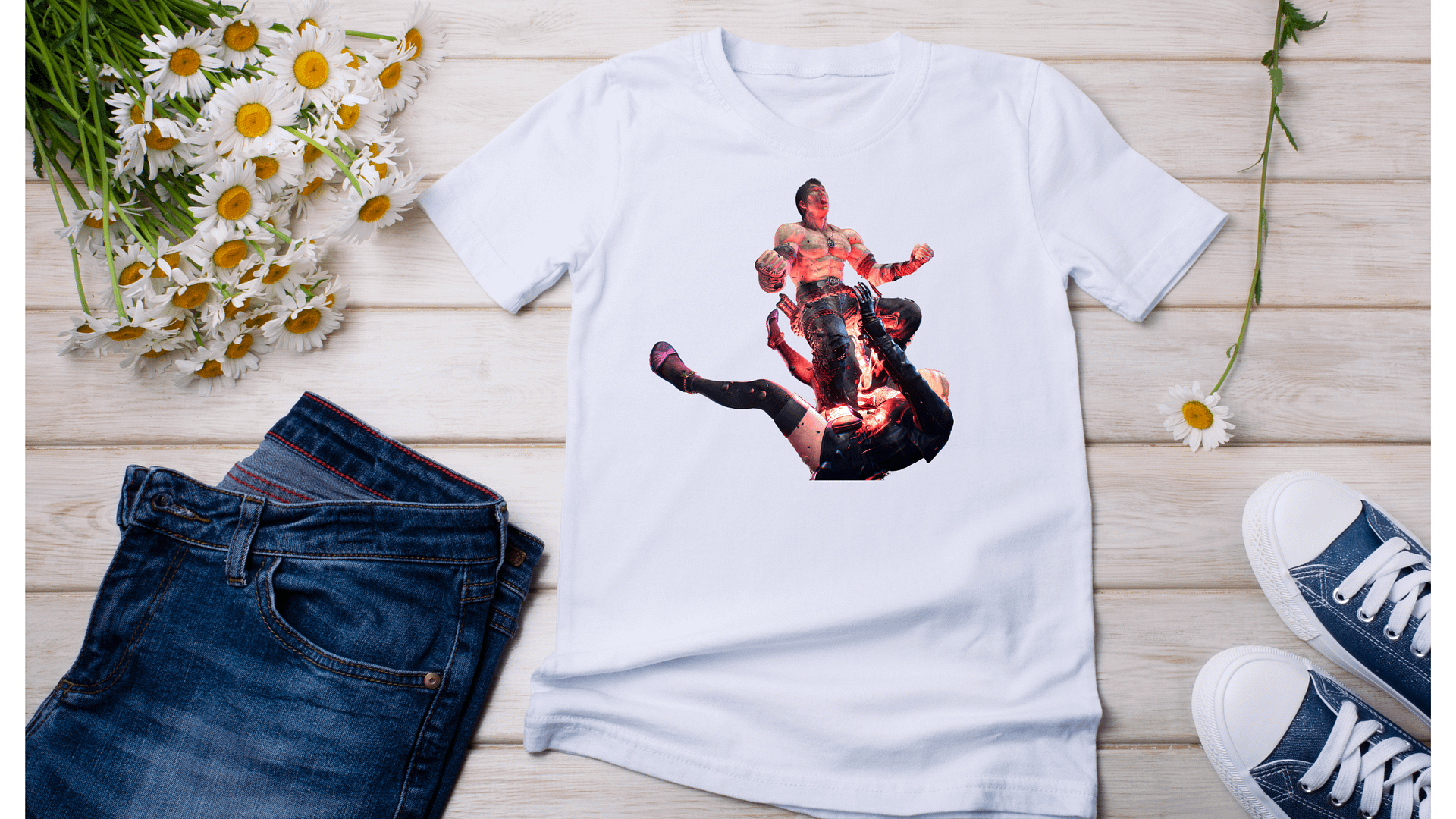 Law V-neck T-shirt (B/W) product image (4)