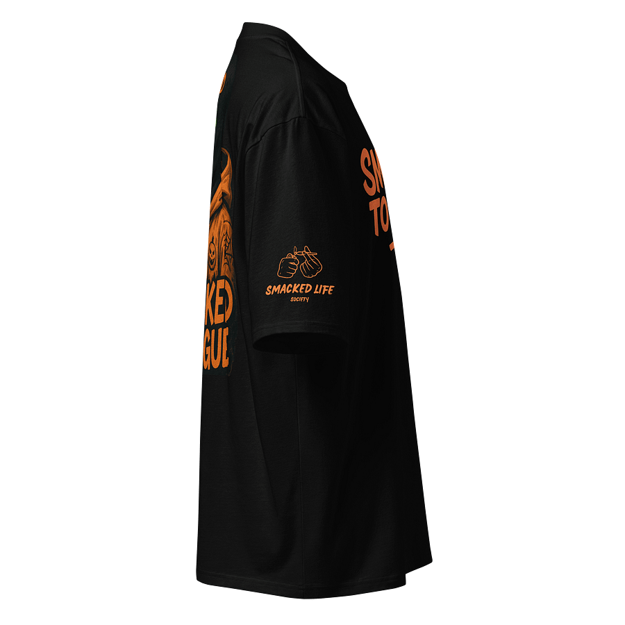 Too Smacked to Argue – Orange Alien in Ski Mask Oversized Unisex T-Shirt product image (4)
