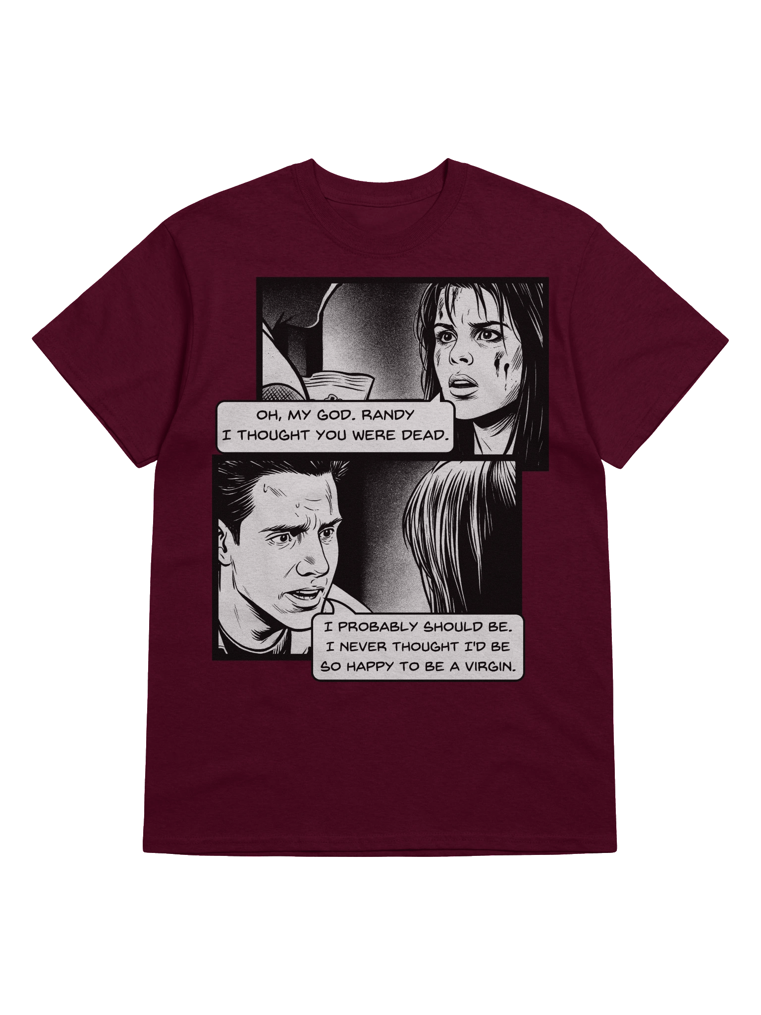 Scream inspired I Never Thought I'd Be So Happy To Be A Virgin T-Shirt product image (51)