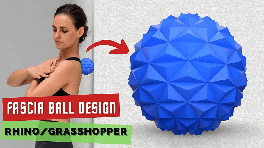 Gym Ball/ Fascia Ball Parametric Design Grasshopper Rhino Files Download product image (2)