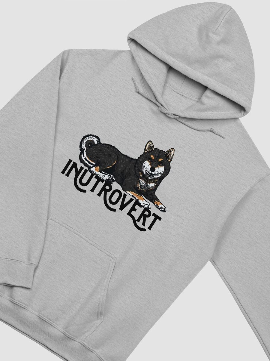 Inutrovert Hooded Sweatshirt of a Shiba Inu (Tricolor) | Funny Hoodie for Shiba Inu Paw-rents product image (28)