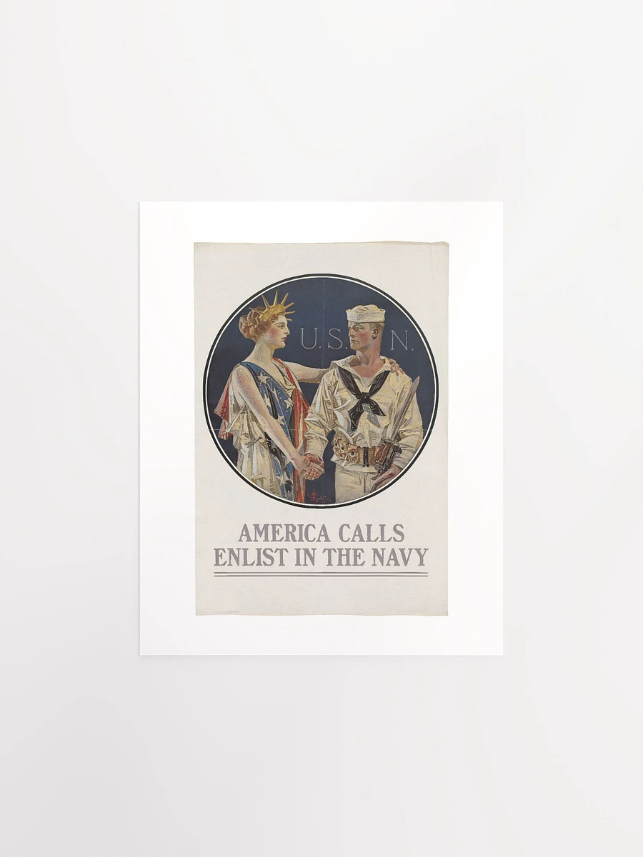 America Calls Enlist In The Navy by J.C. Leyendecker (1917) - Print product image (1)