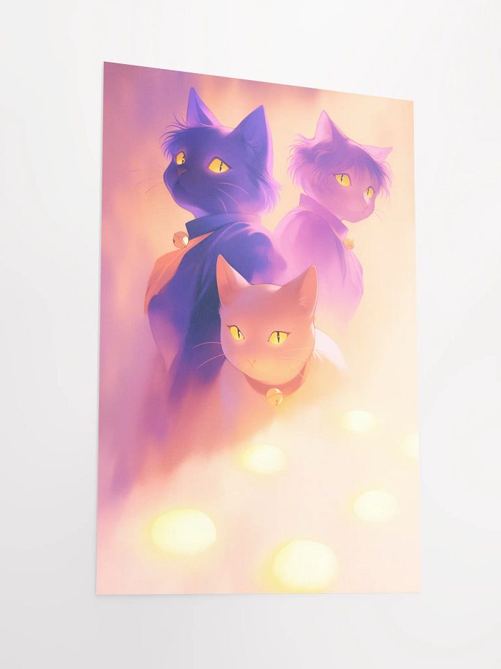 Whimsical Feline Trio Poster product image (2)