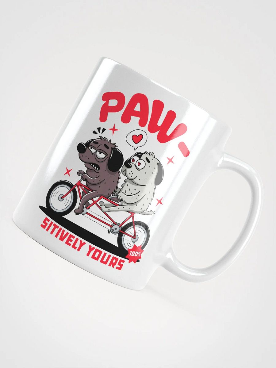 Paw-sitively Yours - Mug Cute Dog Tandem Bike Design product image (4)