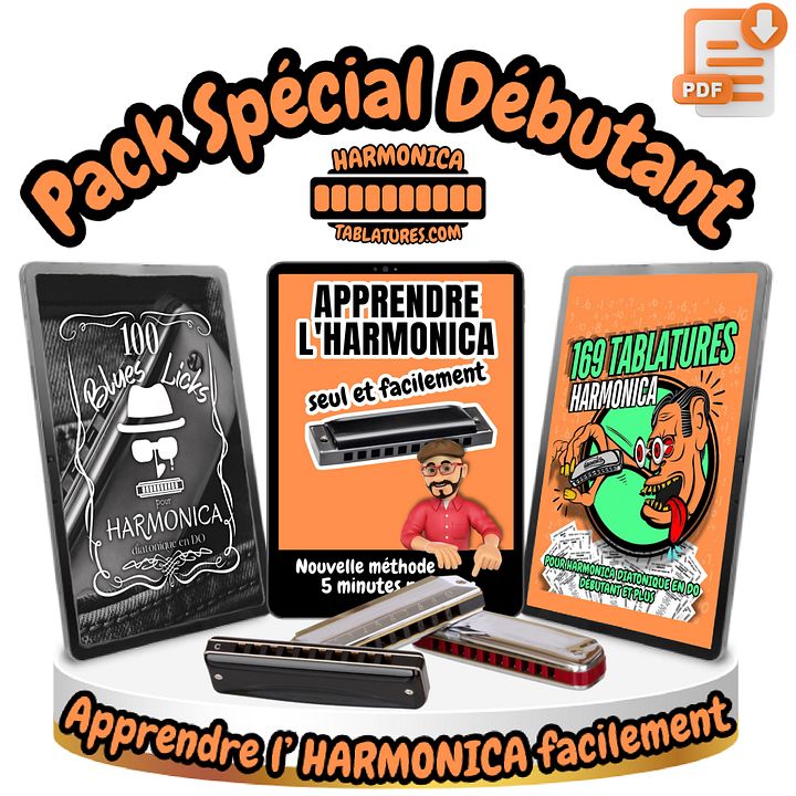 Apprendre l'harmonica facilement " PACK Spécial Débutant " product image (1)