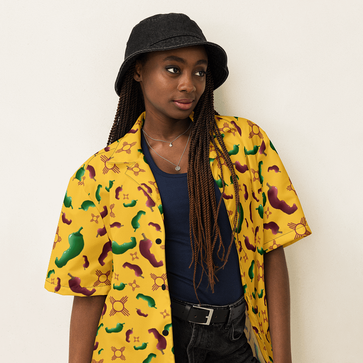 New Mexico Red & Green chile Zia Hawaiian Shirt product image (2)