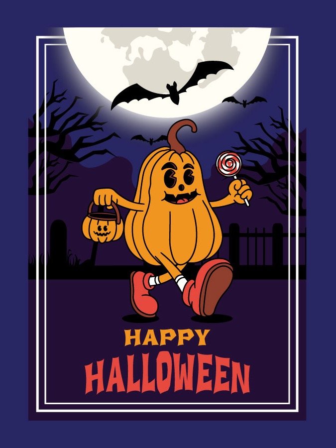 Pumpkin happy halloween Mascot Character Illustration Design product image (1)