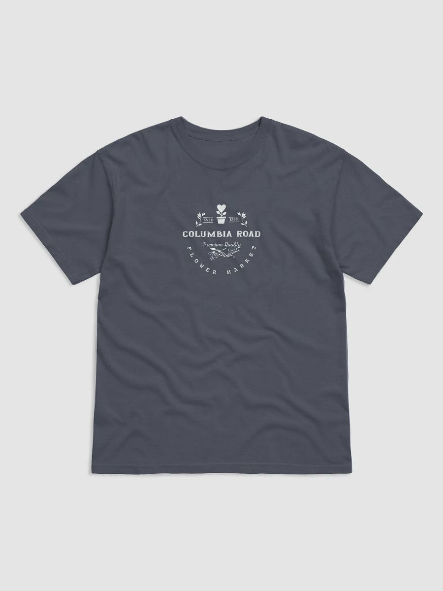 Columbia Road Market Heavyweight Cotton T-Shirt (Denim Blue) product image (1)