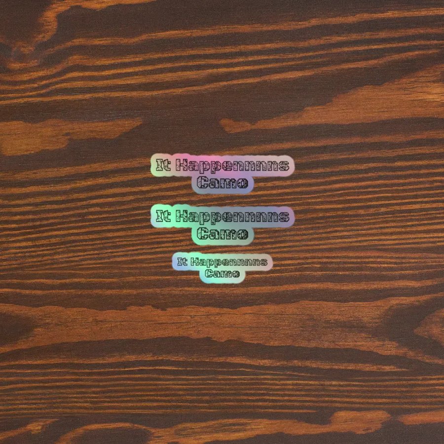 Kiss-Cut Holographic Sticker Sheet - It Happennnns Camo product image (3)