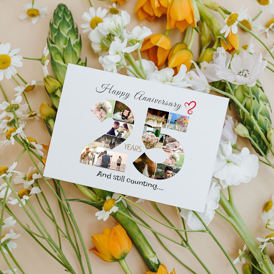 25 Year Anniversary Photo Card Editable Canva Template product image (9)