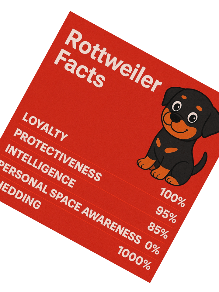 Rottweiler Facts Kiss Cut Sticker product image (6)