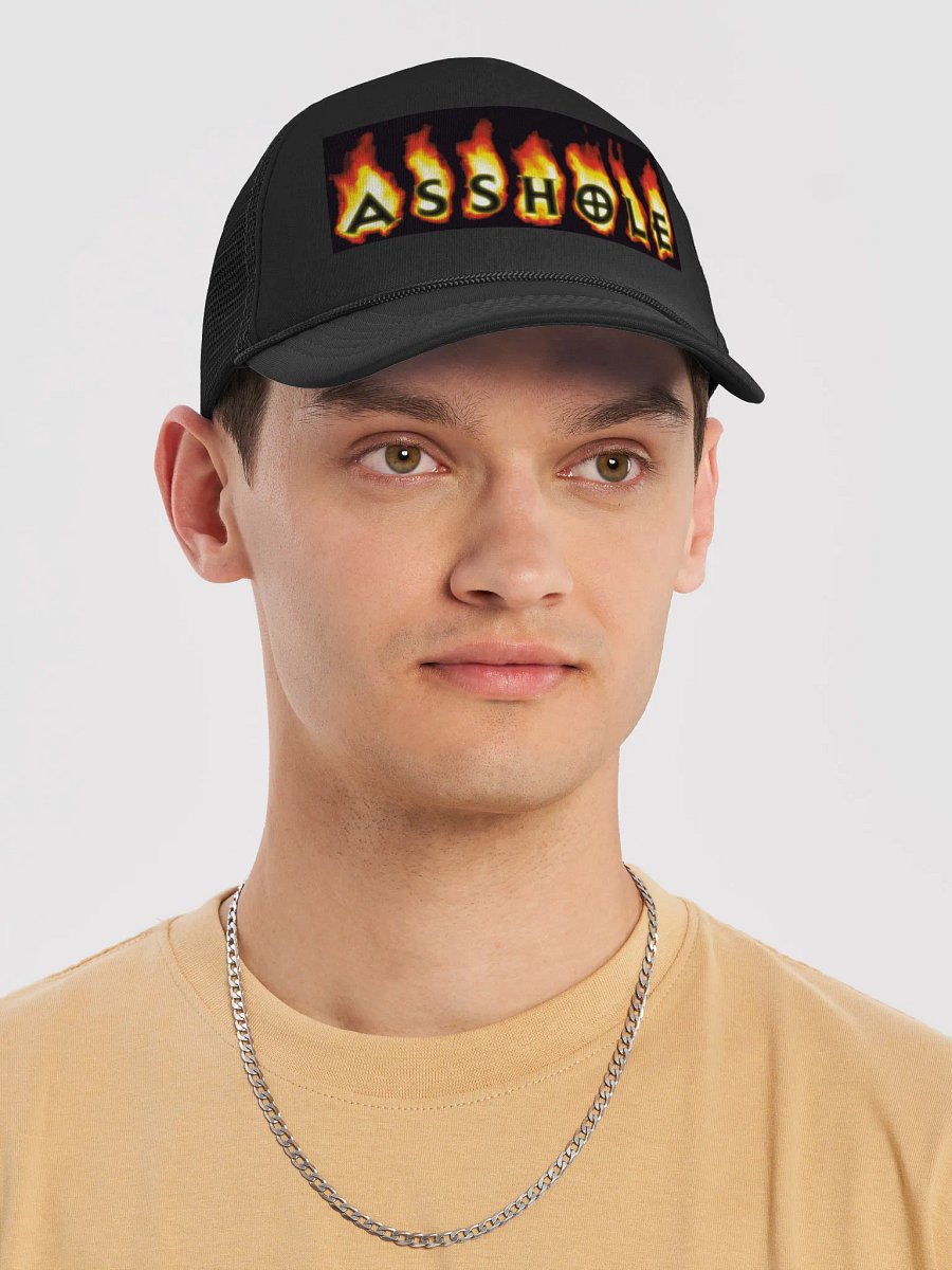 Flaming A**hole v1 (Hat) [Black] product image (5)