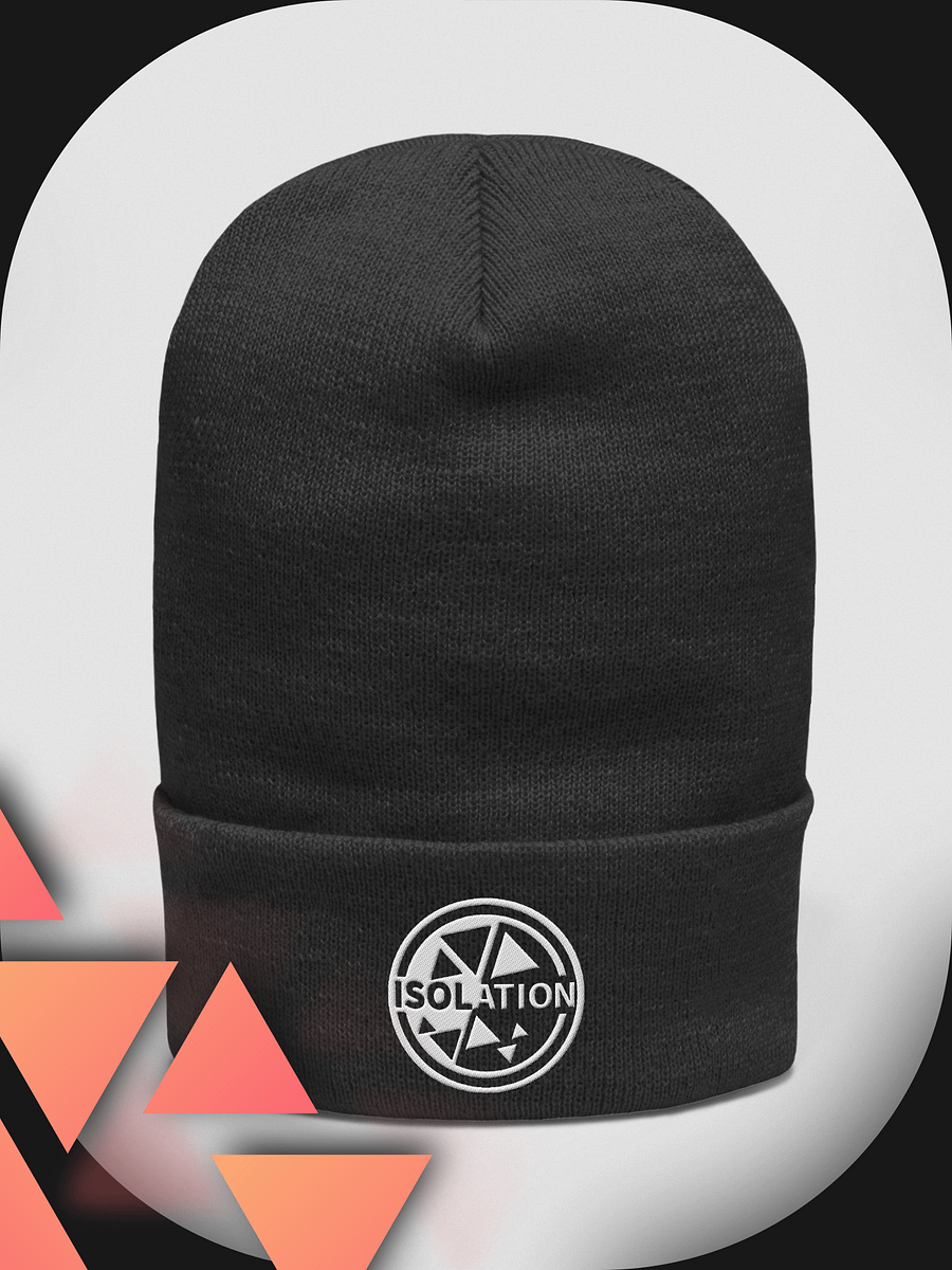 ISOLATION — 2019 LOGO — CUFFED BEANIE — WHITE OUTLINE product image (1)