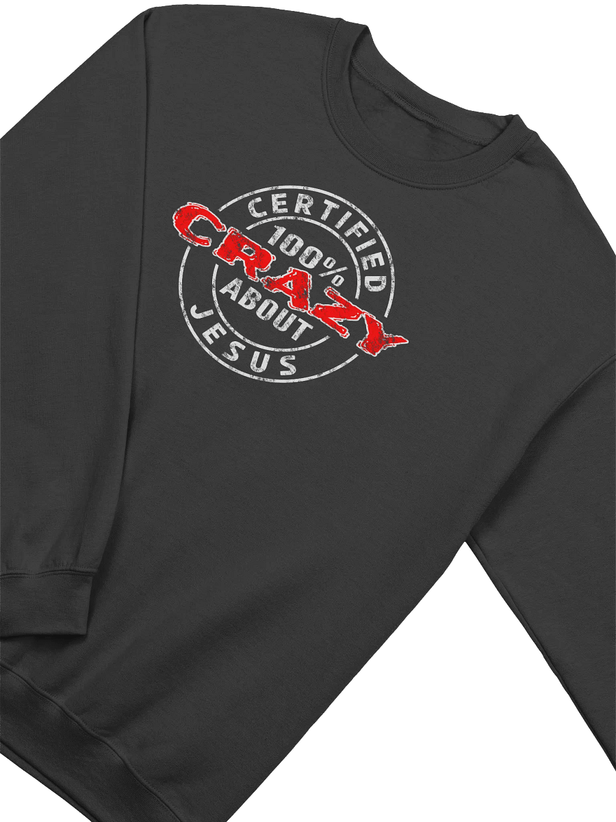 Certified 100% Crazy About Jesus (Light Design) Sweatshirt product image (3)