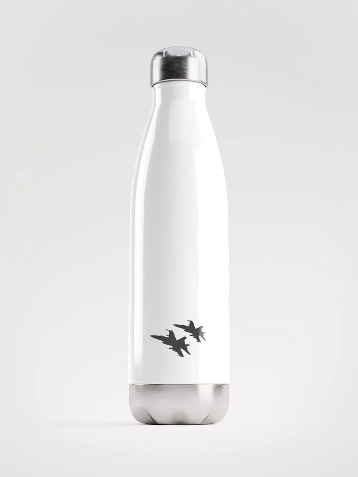 Twin Hornets Logo Water Bottle, White product image (1)
