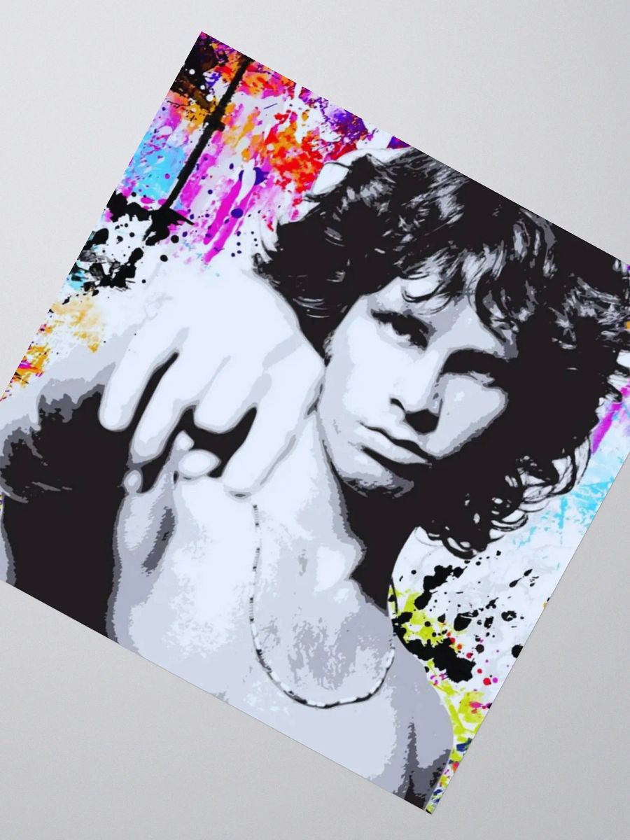 Jim Morrison Sticker Color Splash Art | Black & White Pop Art | The Doors | The American Poet product image (4)