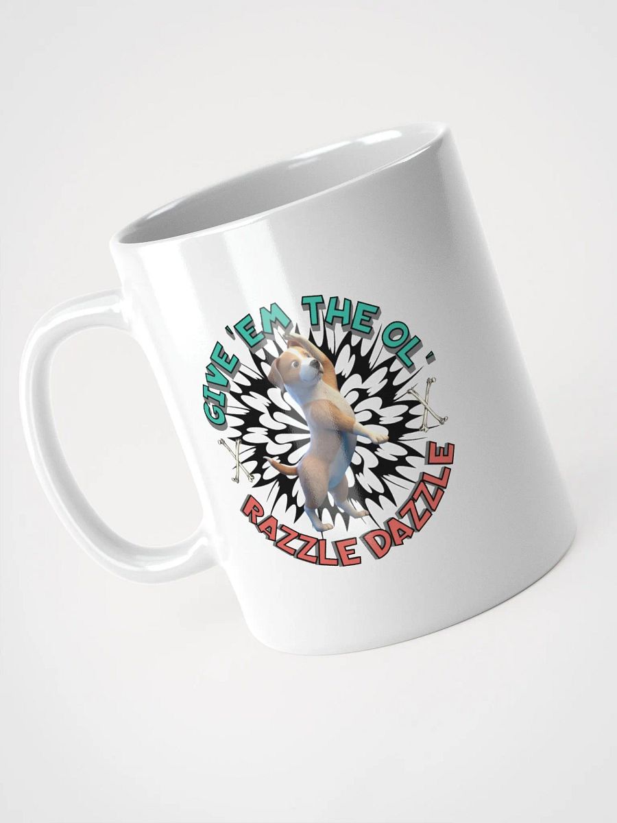 Razzle Dazzle Dog White Glossy Mug product image (2)