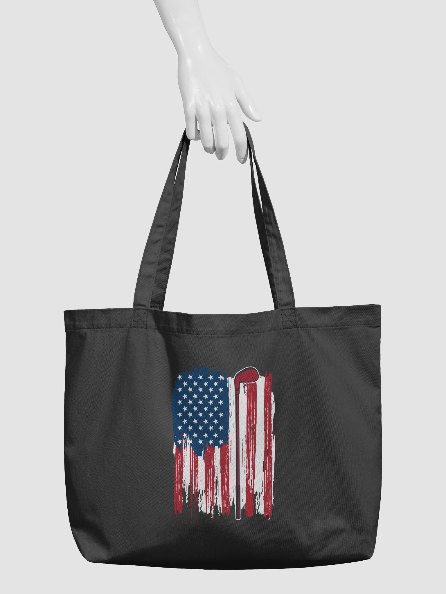 USA Flag Golfing Patriotic Eco Tote product image (6)