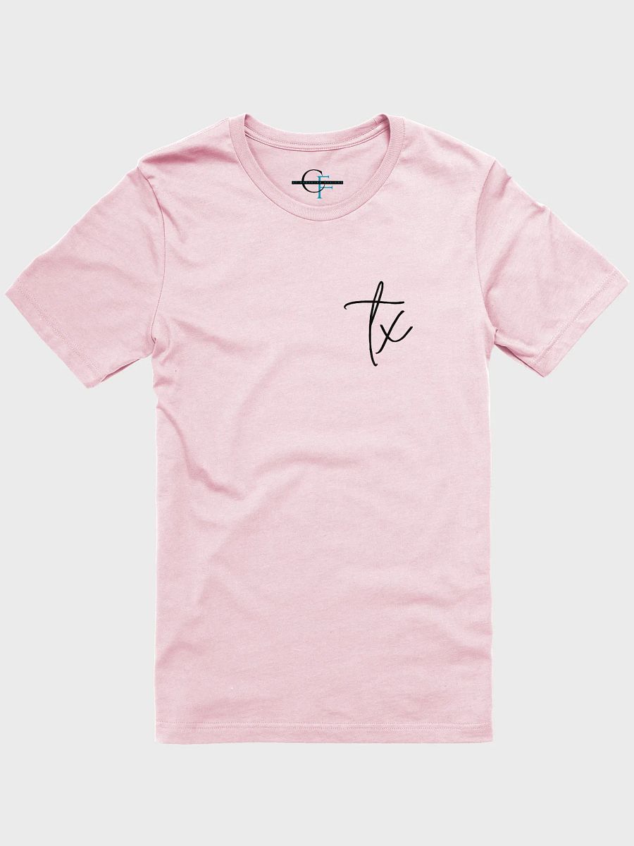 🖋️ Minimal TX Script Tee | Shadow Script Left-Chest Print | Bella+Canvas Unisex Shirt product image (1)