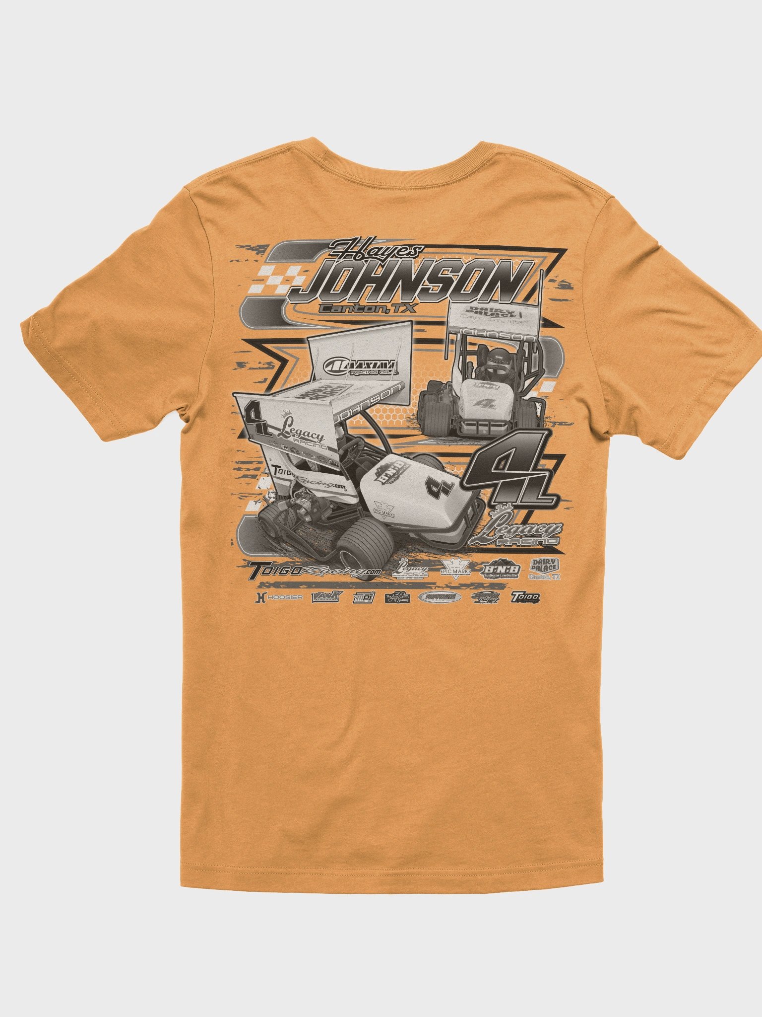 Hayes Johnson 4L Racing Tee W/Black and White Graphic product image (17)