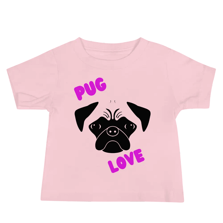 Pug love Baby jersey Pink product image (2)
