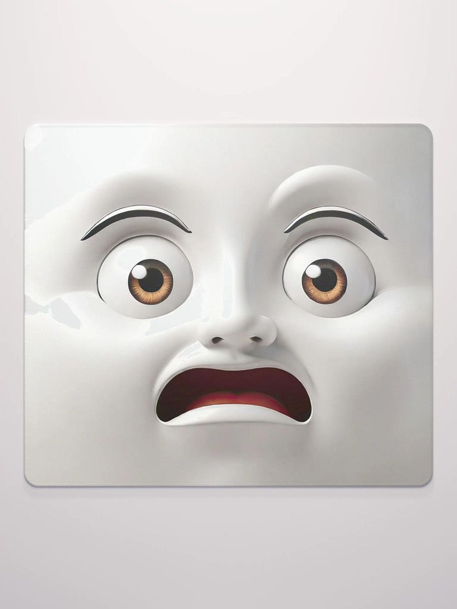 Surprised Expression Premium Mouse Pad: Bring a Playful Vibe to Your Workspace! product image (2)