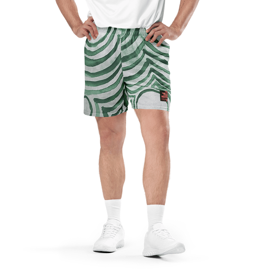 "Green Swirl" Unisex Mesh Shorts product image (1)