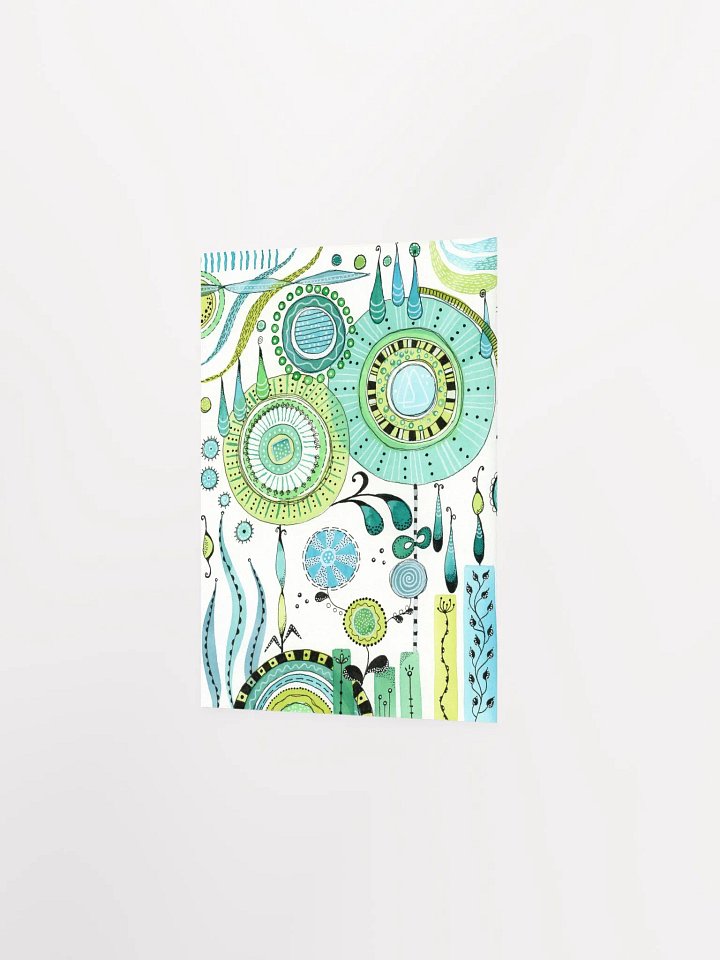 Watercolor Flower Doodle Print product image (7)
