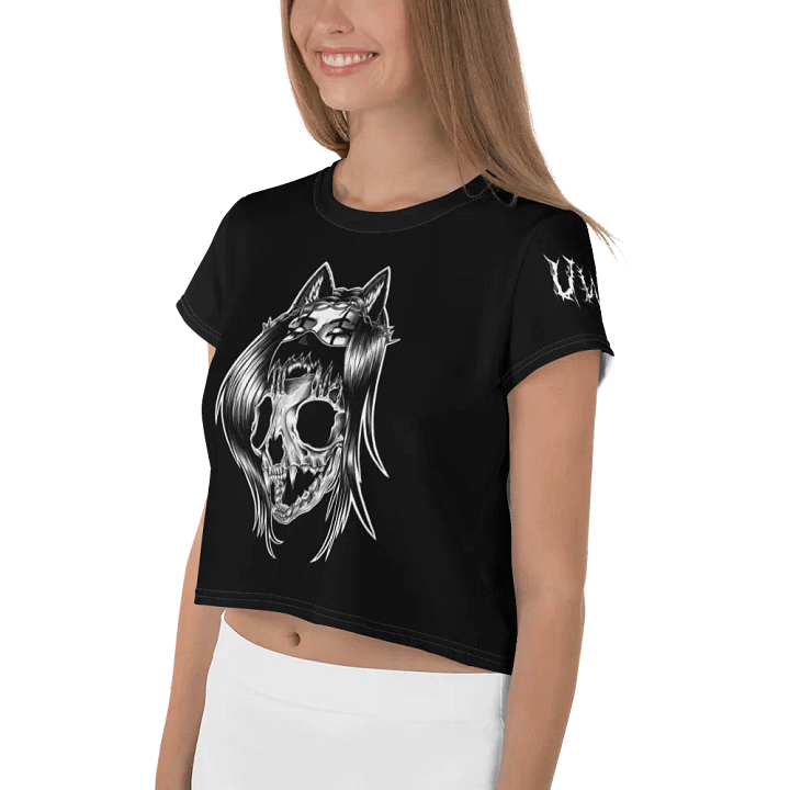 Metal Skull n' Bones Cropped T-Shirt product image (2)