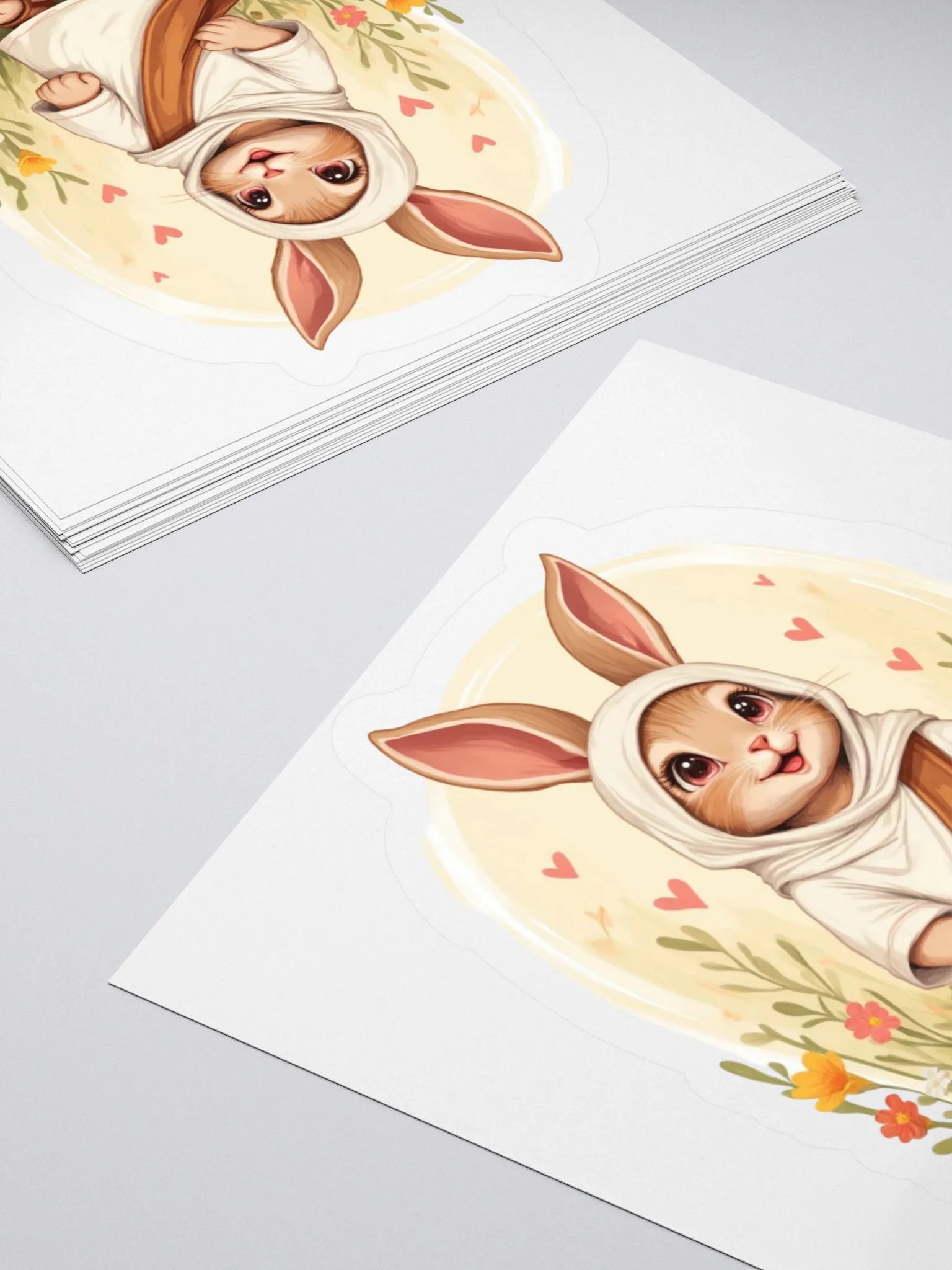 Easter Bunny Jesus Robe Kiss Cut Stickers product image (11)