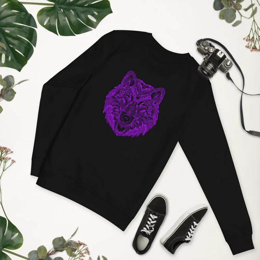 Magenta Wolf Symmetry Sweatshirt product image (1)