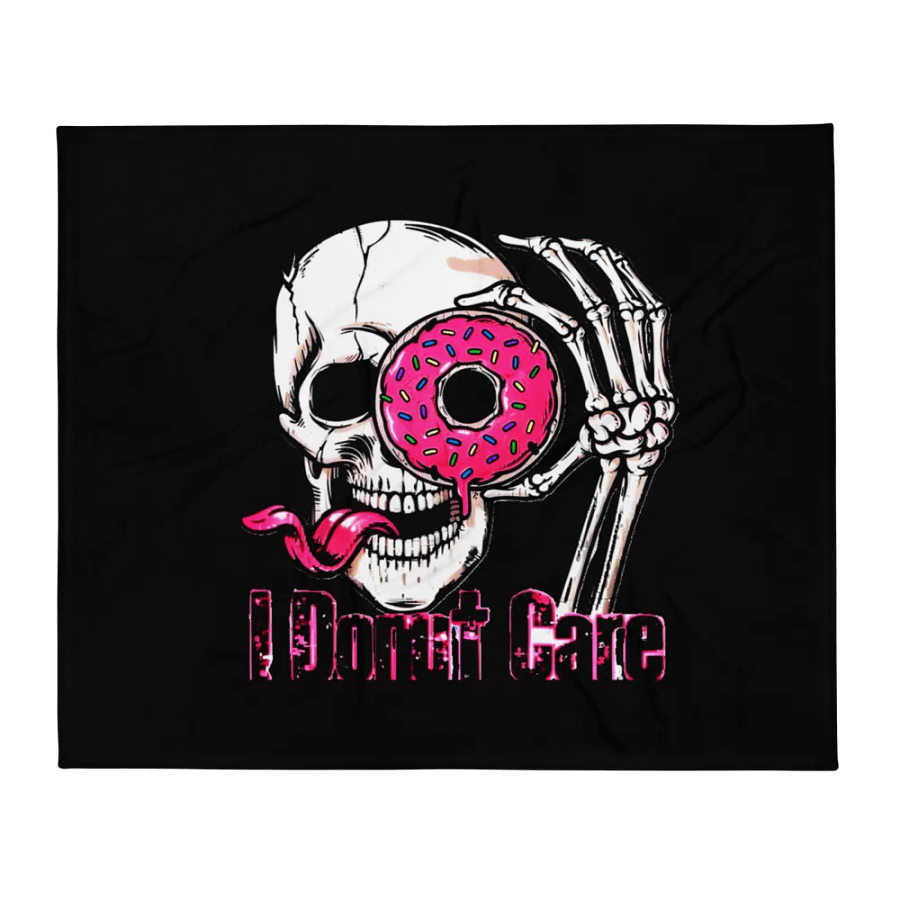 “I Donut Care” Throw Blanket product image (2)